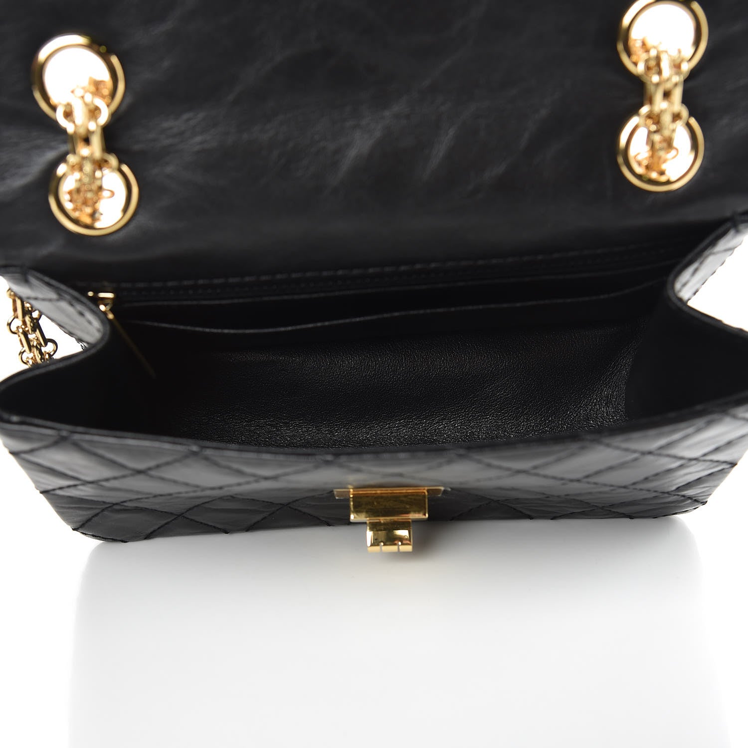 Chanel Aged Calfskin Quilted 2.55 Reissue Mini Flap Black 5 of 10