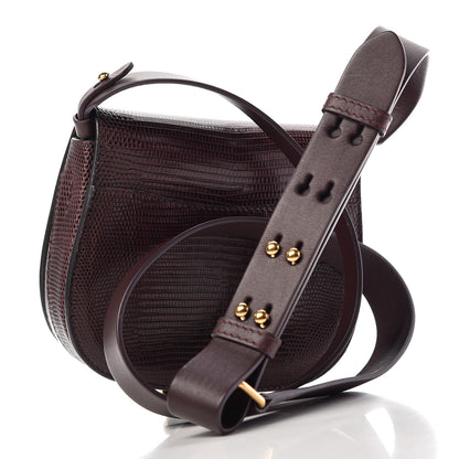 Burberry Lizard Square Satchel Dark Mahogany 3 of 8