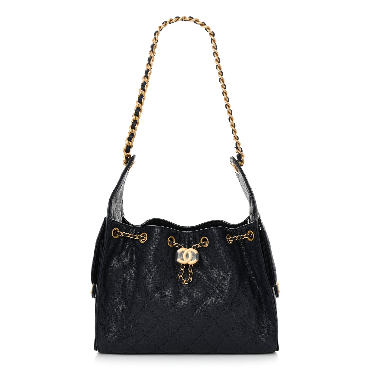 Chanel Caviar Quilted Small Chanel 25 Handbag Dark Navy 1 of 11