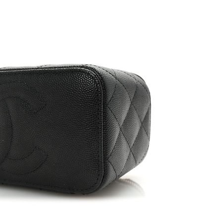Chanel Caviar Quilted Small Vanity Case With Chain Black 10 of 10