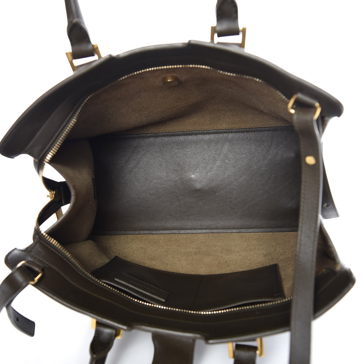 Saint Laurent Calfskin Small Classic Y Cabas Green 3 of 6