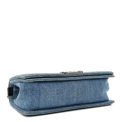 Chanel Denim Quilted Medium Boy Flap Blue 4 of 10
