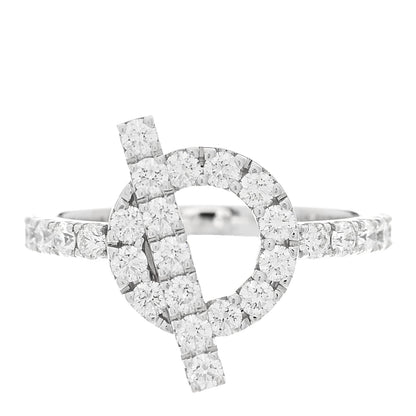 Hermes 18K White Gold Diamond Finesse Ring 51 5.75 1 of 7