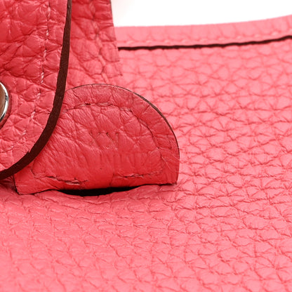 Hermes Taurillon Clemence Amazone Evelyne TPM Rose Azalee Rouge Pivoine 7 of 12