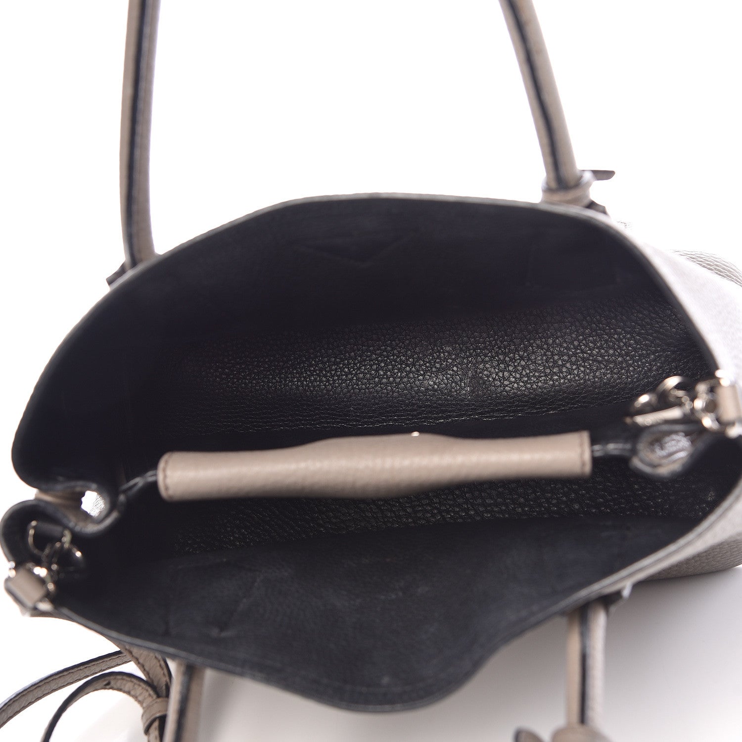 Prada Vitello Daino Small Double Bag Argilla Black 6 of 23