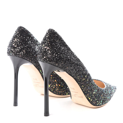 Jimmy Choo Glitter Romy 100 Pumps 37.5 Black 4 of 7