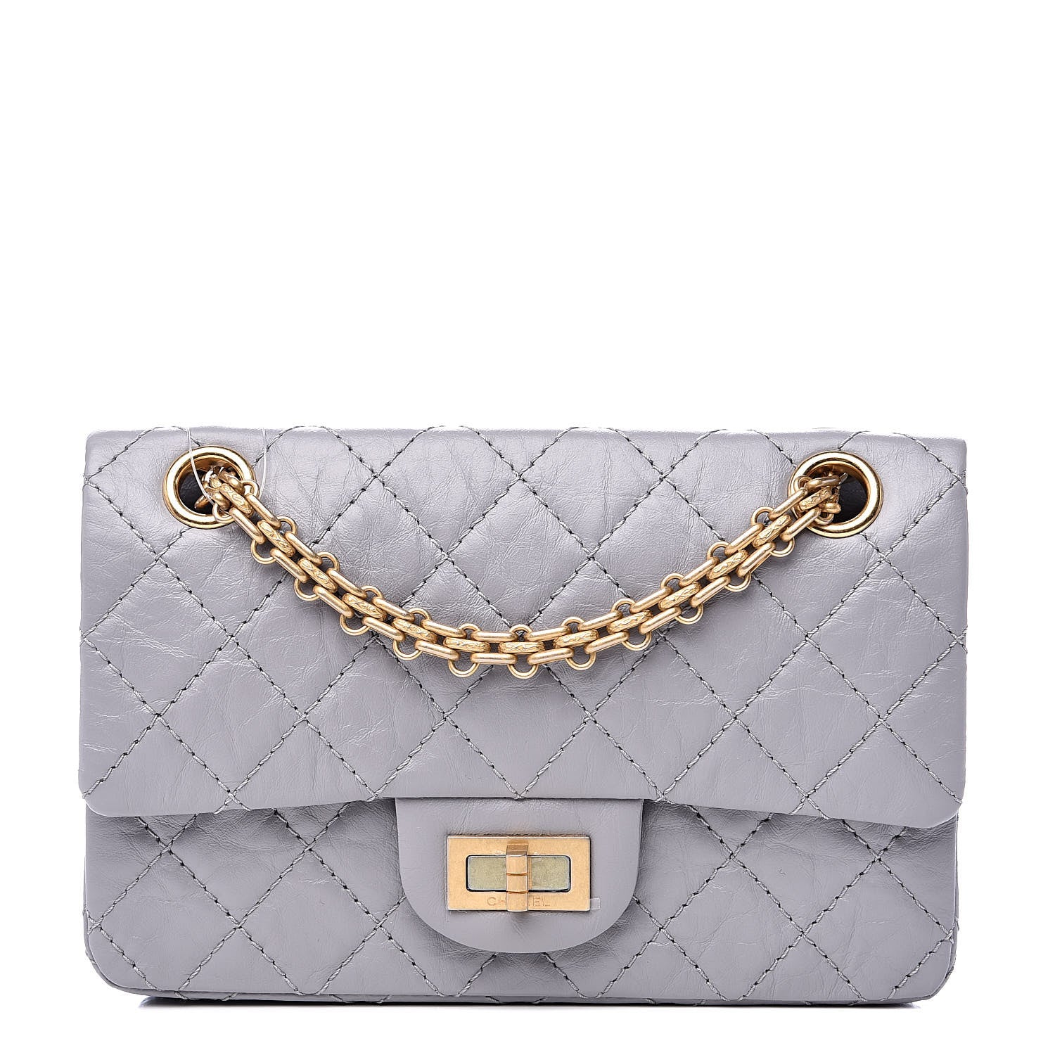 Chanel Aged Calfskin Quilted 2.55 Reissue Mini Flap Grey 1 of 11