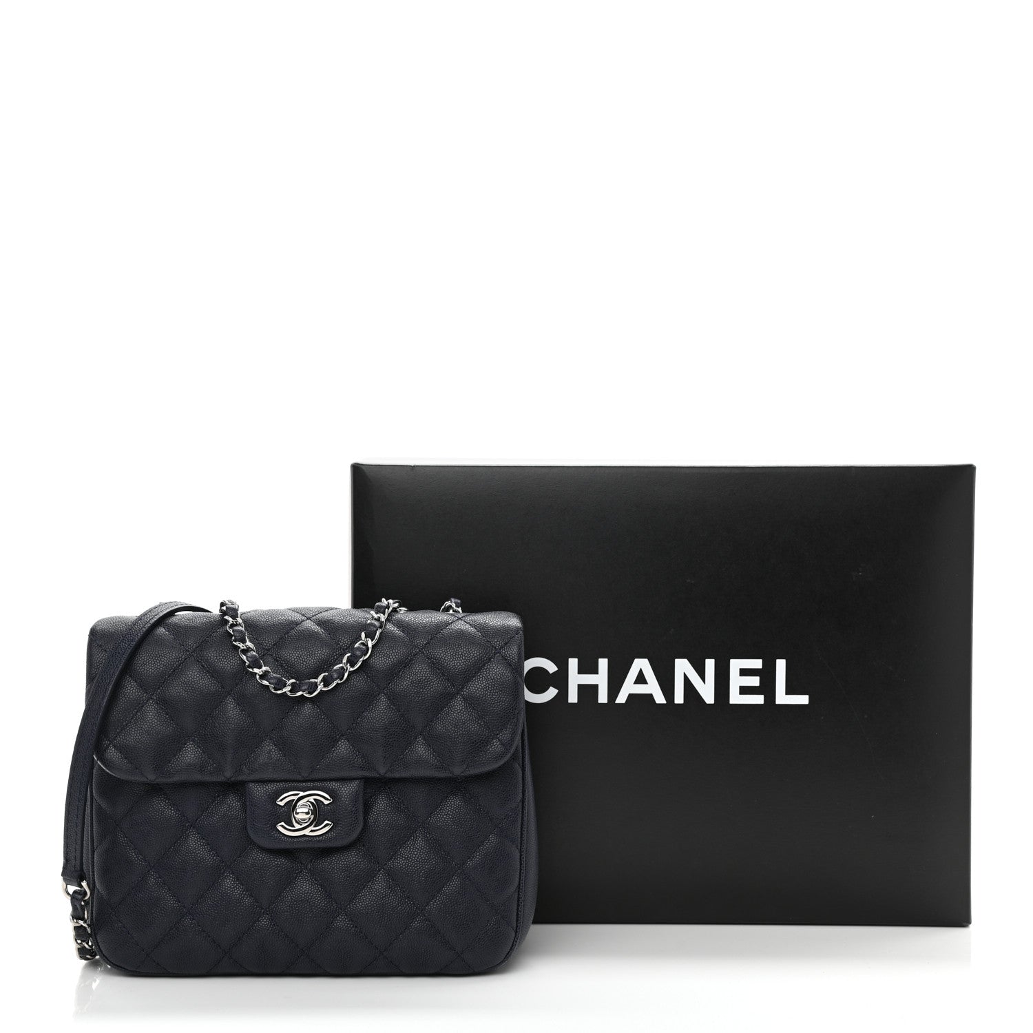 Chanel Caviar Quilted Medium Urban Companion Flap Navy 9 of 9