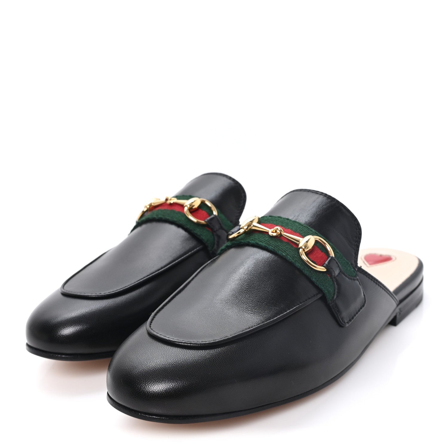Gucci Malaga Kid Web Womens Princetown Slippers 35.5 Black 35.5 Black 4 of 9