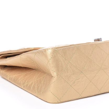 Chanel Metallic Aged Calfskin Quilted 2.55 Reissue 227 Flap Gold 9 of 13