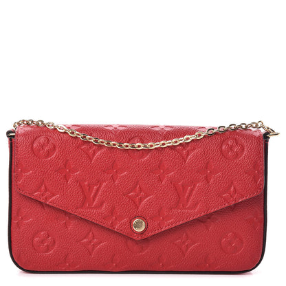 Louis Vuitton Empreinte Pochette Felicie Chain Wallet Cherry 1 of 10