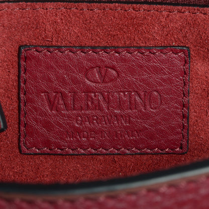 Valentino Garavani Vitello Monochrome Small Glam Lock Rockstud Flap Scarlet 8 of 9