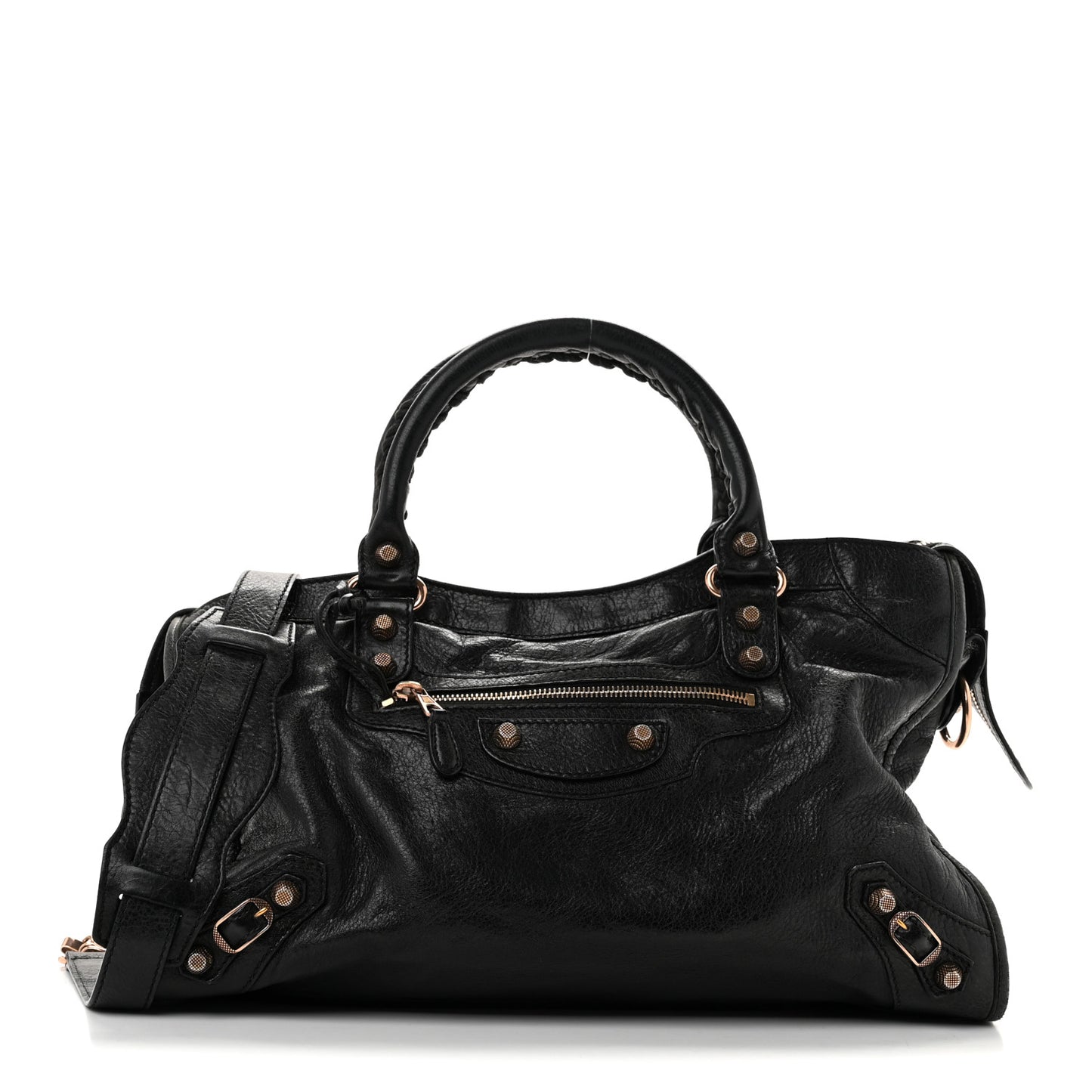 Agneau Giant 12 Rose Gold Hardware City Black