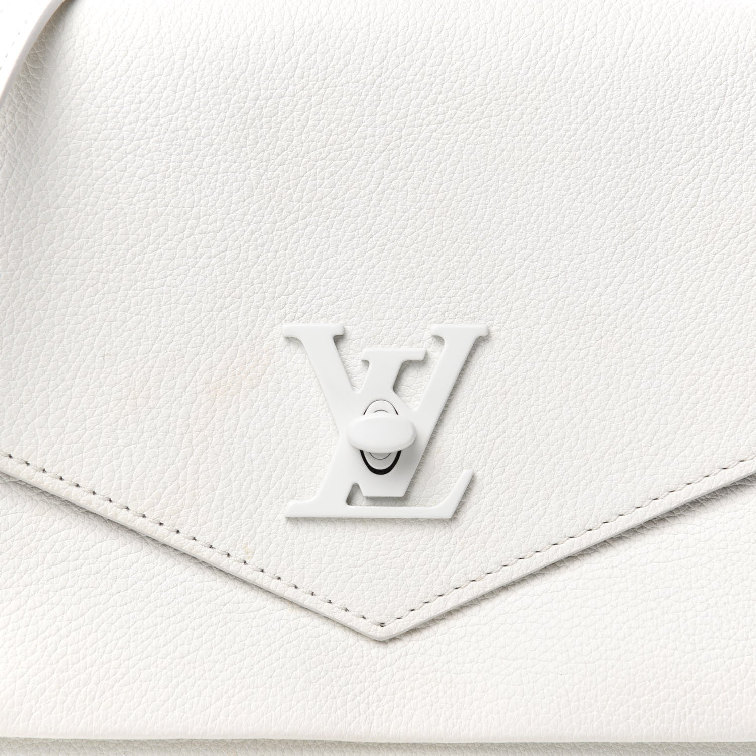 Louis Vuitton Soft Calfskin Mylockme Chain Bag BB White 11 of 12