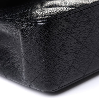 Chanel Caviar Quilted Jumbo Double Flap Black 9 of 13