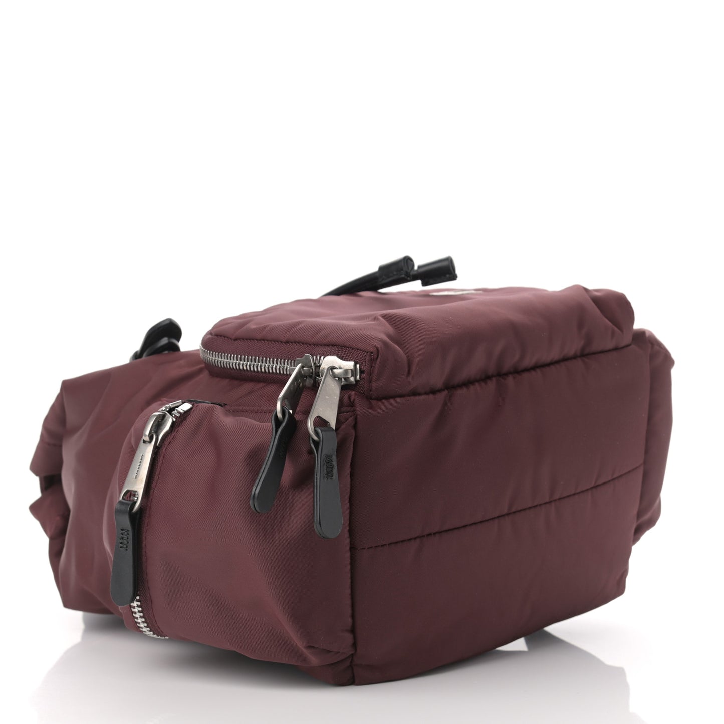 Nylon Puffer Medium Rucksack Backpack Burgundy