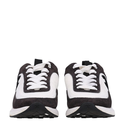 Chanel Nylon Suede Calfskin CC Sneakers 38 White Dark Grey 3 of 11