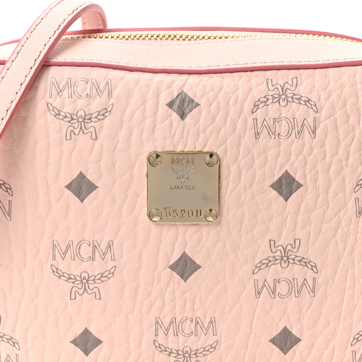 MCM Visetos Camera Crossbody Bag Powder Pink 1822057 – FASHIONPHILE