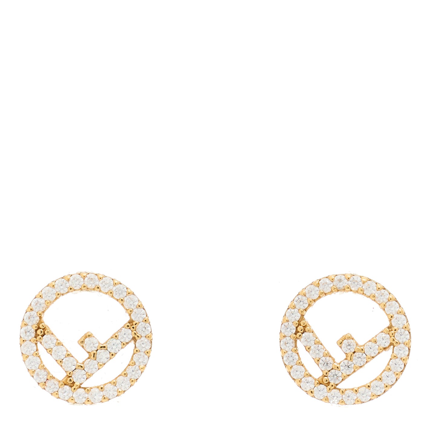 Metal Crystal F is Fendi Earrings Gold