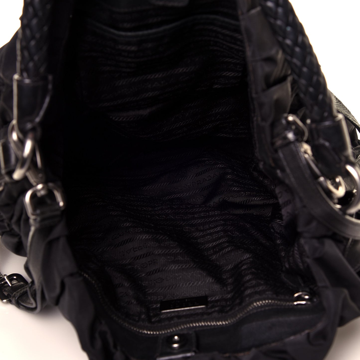 Tessuto Nylon Gaufre Hobo Black
