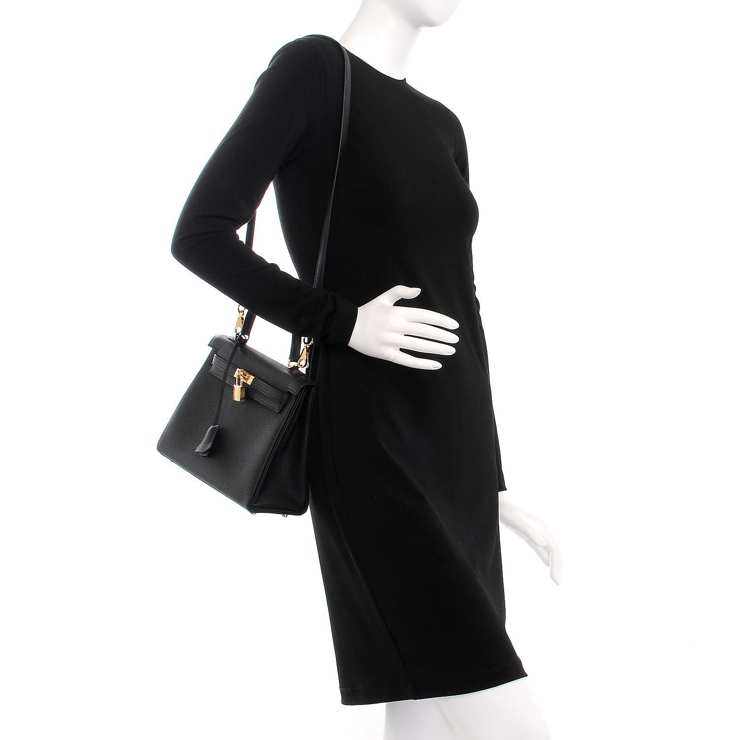 Hermes Togo Kelly Retourne 25 Black 2 of 36
