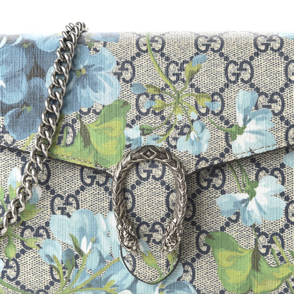 Gucci GG Supreme Monogram Blooms Mini Dionysus Chain Wallet Beige Blue Navy Vintage Blue 10 of 10
