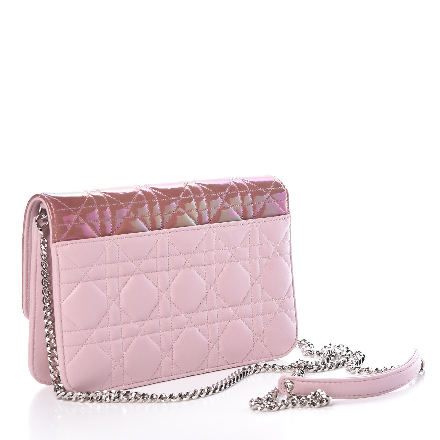 Christian Dior Patent Lambskin Cannage Miss Dior Promenade Pouch Pink 3 of 12