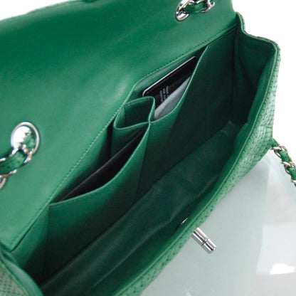 Chanel Calfskin Perforated East West Flap Green 7 of 11