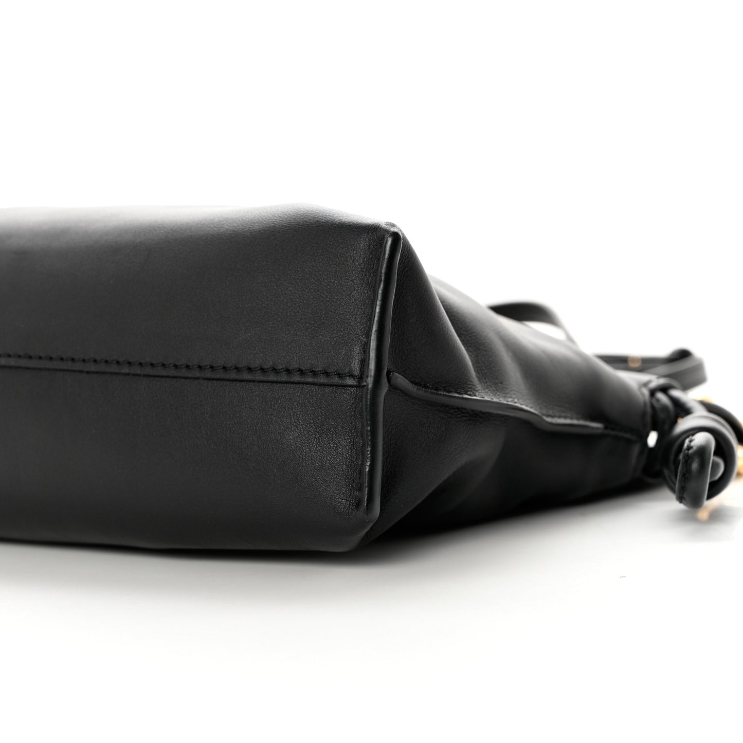 Nappa Calfskin Mini Flamenco Knot Clutch With Chain Black