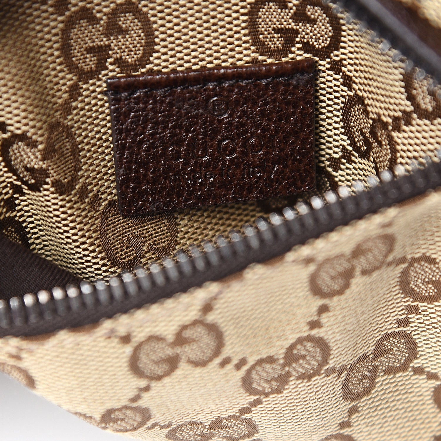 Gucci GG Monogram Web Double Pocket Belt Bag Dark Brown 5 of 9