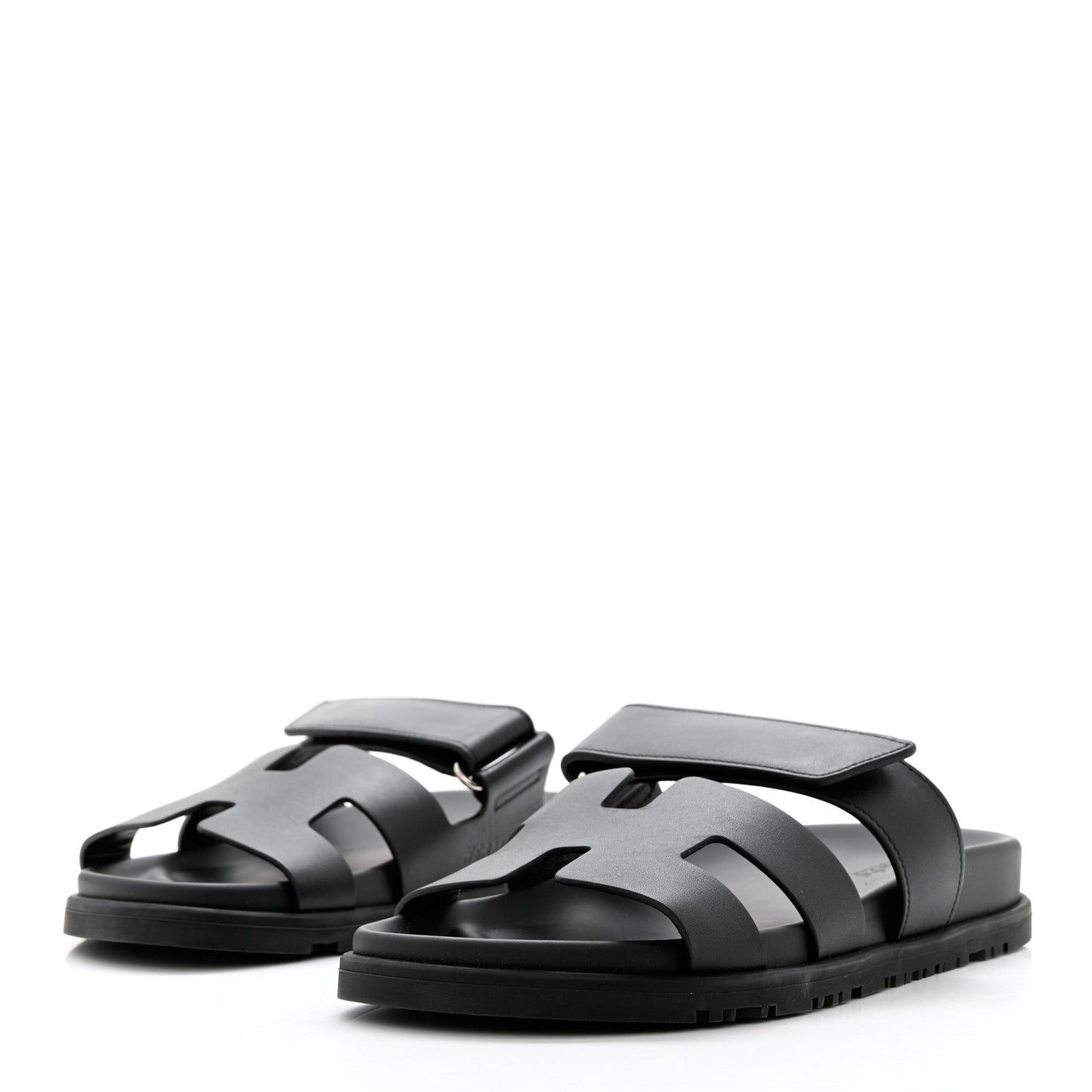 Calfskin Womens Chypre Sandals 36.5 Black