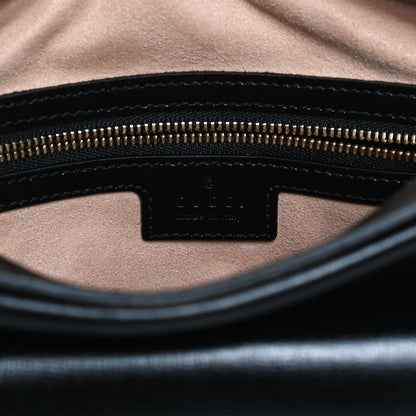 Gucci Textured Calfskin Small Horsebit 1955 Shoulder Bag Black 6 of 12