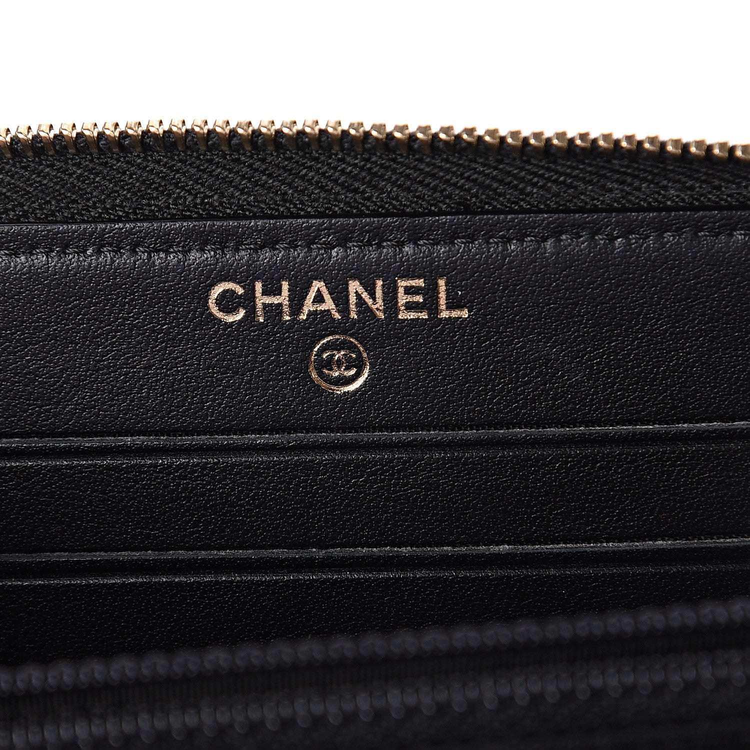 Chanel Caviar Quilted Medium Filigree Zip Around Wallet Black 5 of 7