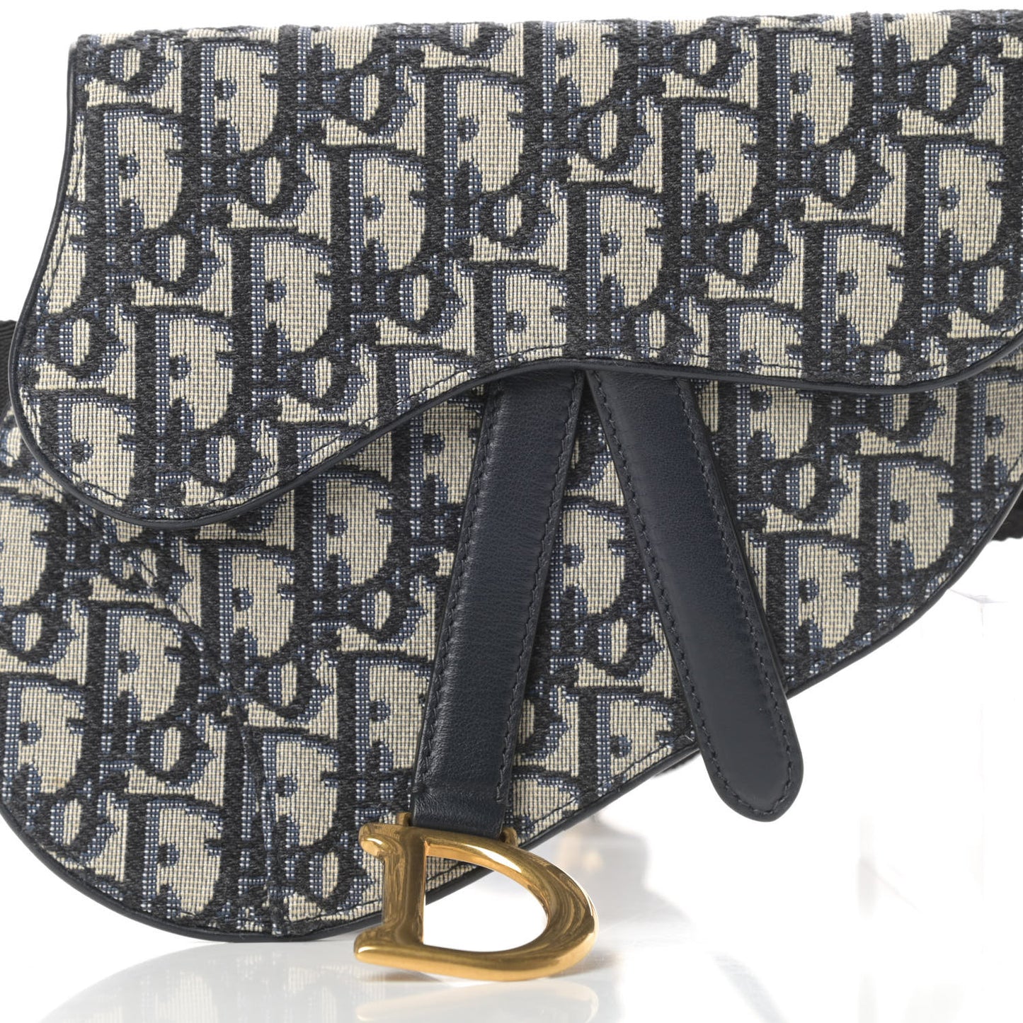 Oblique Saddle Belt Bag Blue