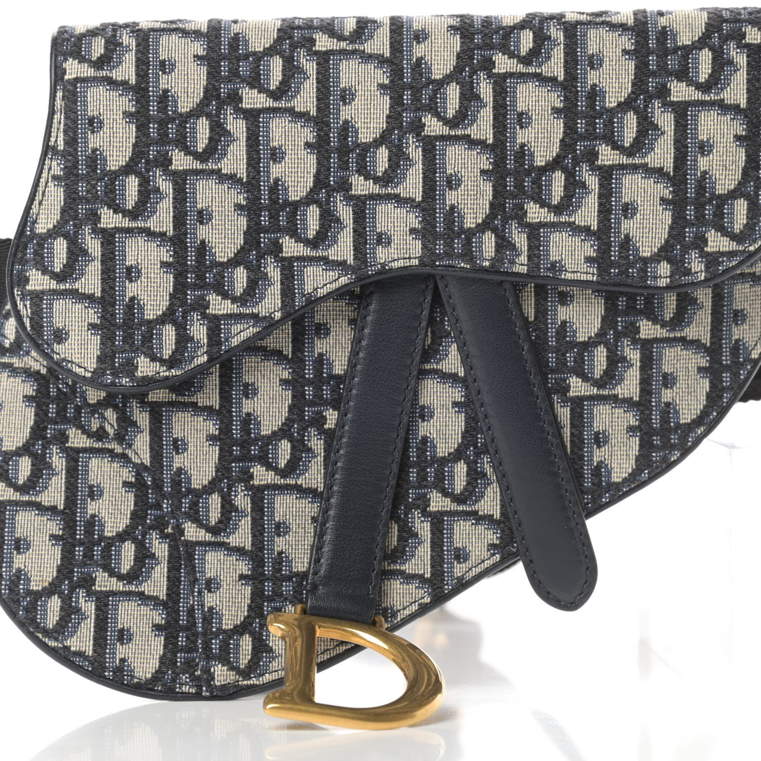 Christian Dior Oblique Saddle Belt Bag Blue 8 of 11