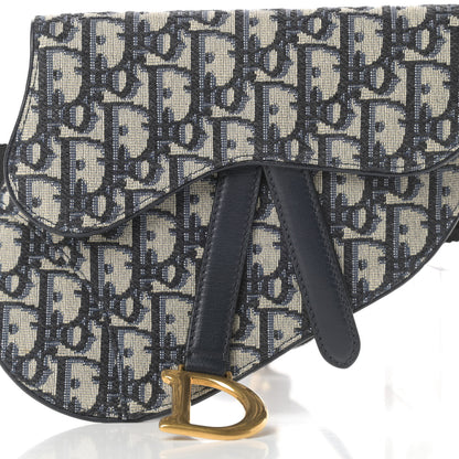 Christian Dior Oblique Saddle Belt Bag Blue 8 of 11