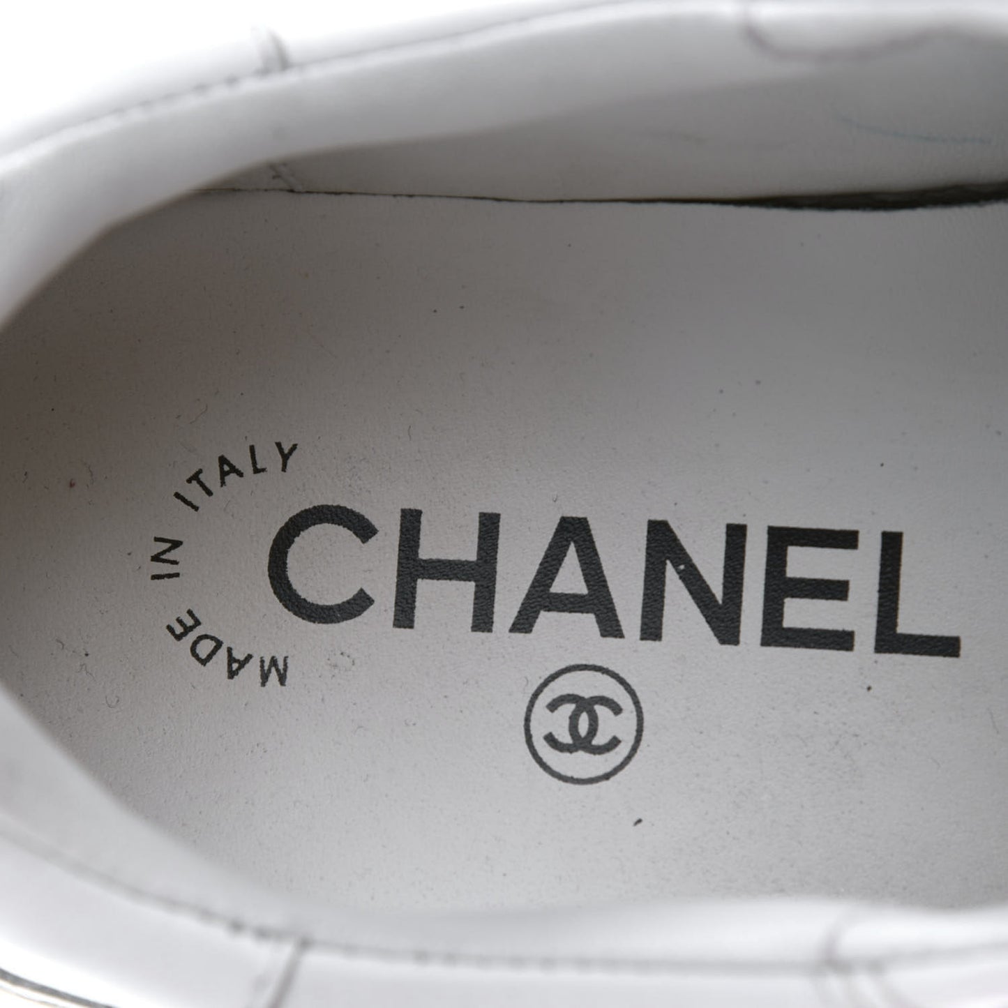 Calfskin Womens Logo Sneakers 36 White