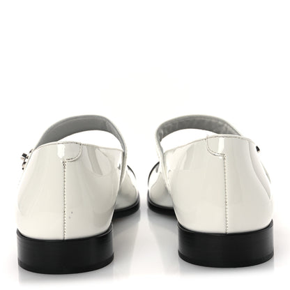Chanel Patent Calfskin Mary Janes Flats 39 White Black 6 of 11