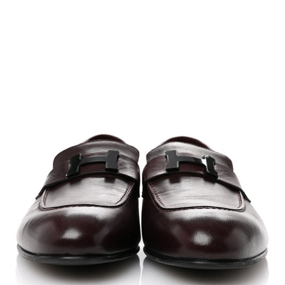 Hermes Goatskin Mens Paris Loafers 42 Marron Mahogany 3 of 12