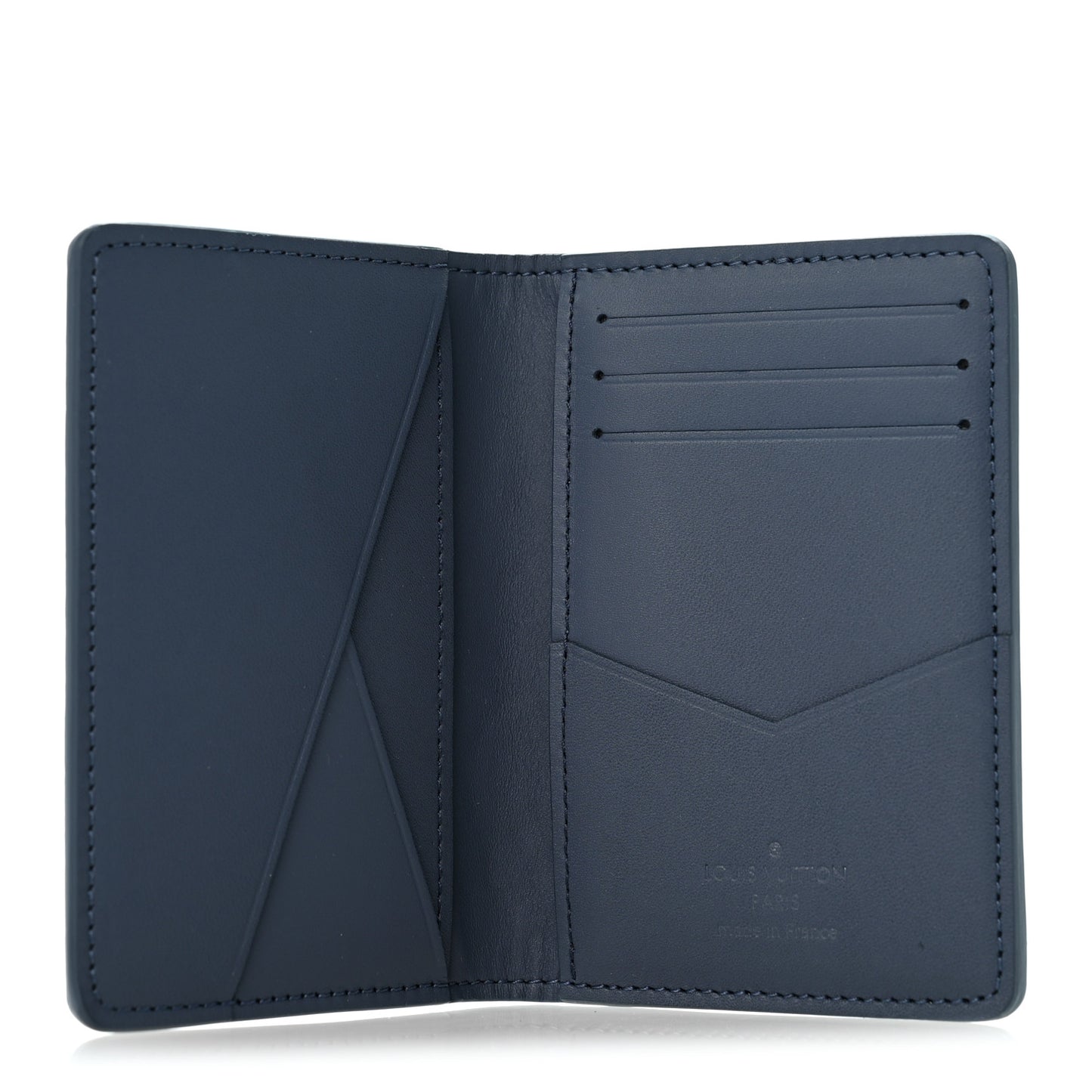 Calfskin Monogram Shadow Pocket Organizer Blue