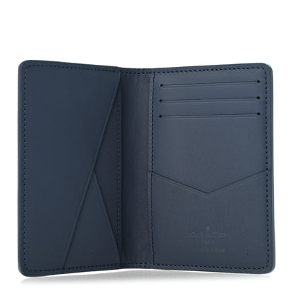 Louis Vuitton Calfskin Monogram Shadow Pocket Organizer Blue 5 of 8