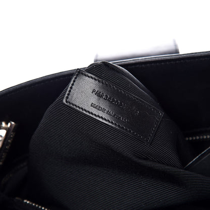 Saint Laurent Calfskin Classic Monogram Shopping Bag Black 8 of 12