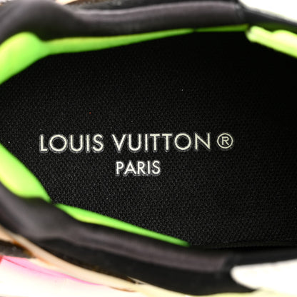 Louis Vuitton Mix Materials Suede Calfskin Run 55 Sneakers 36.5 Pink White Yellow 9 of 14