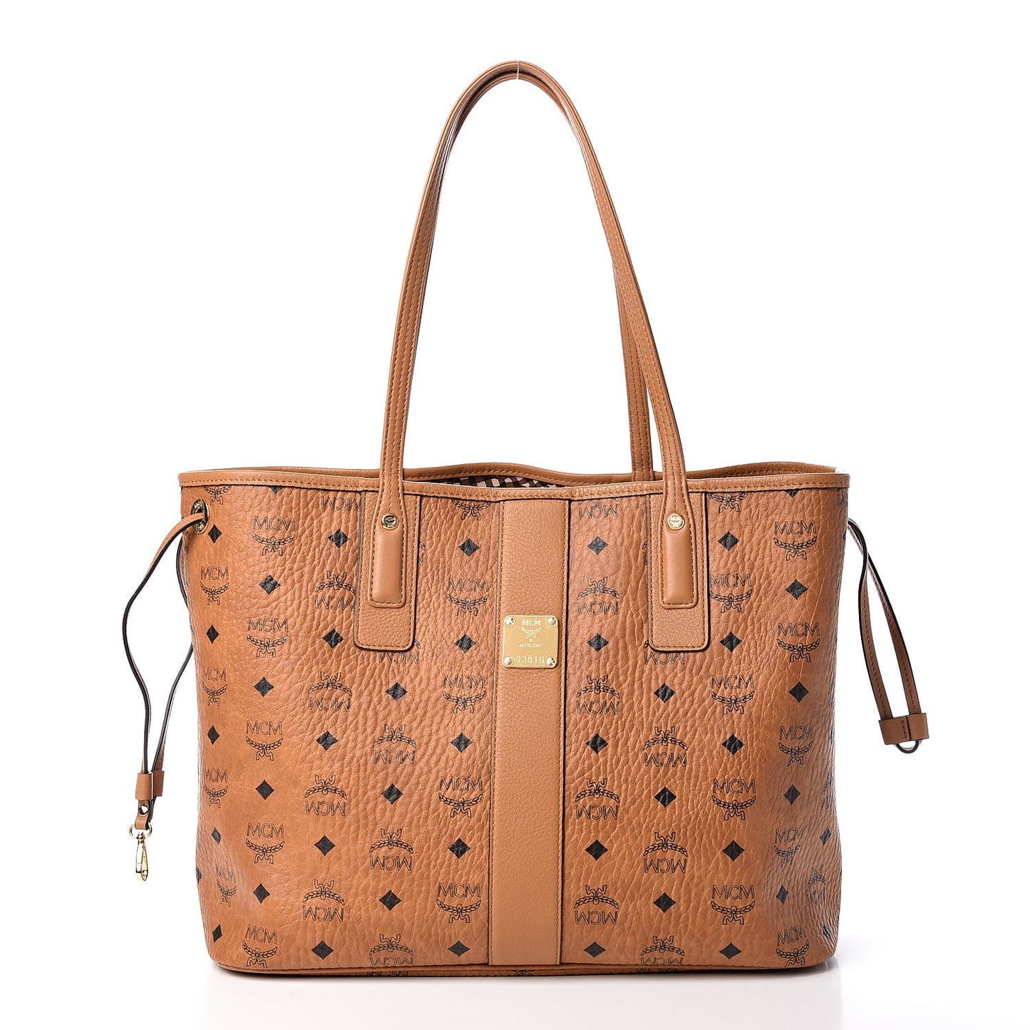 Visetos Medium Liz Reversible Shopper Tote Cognac