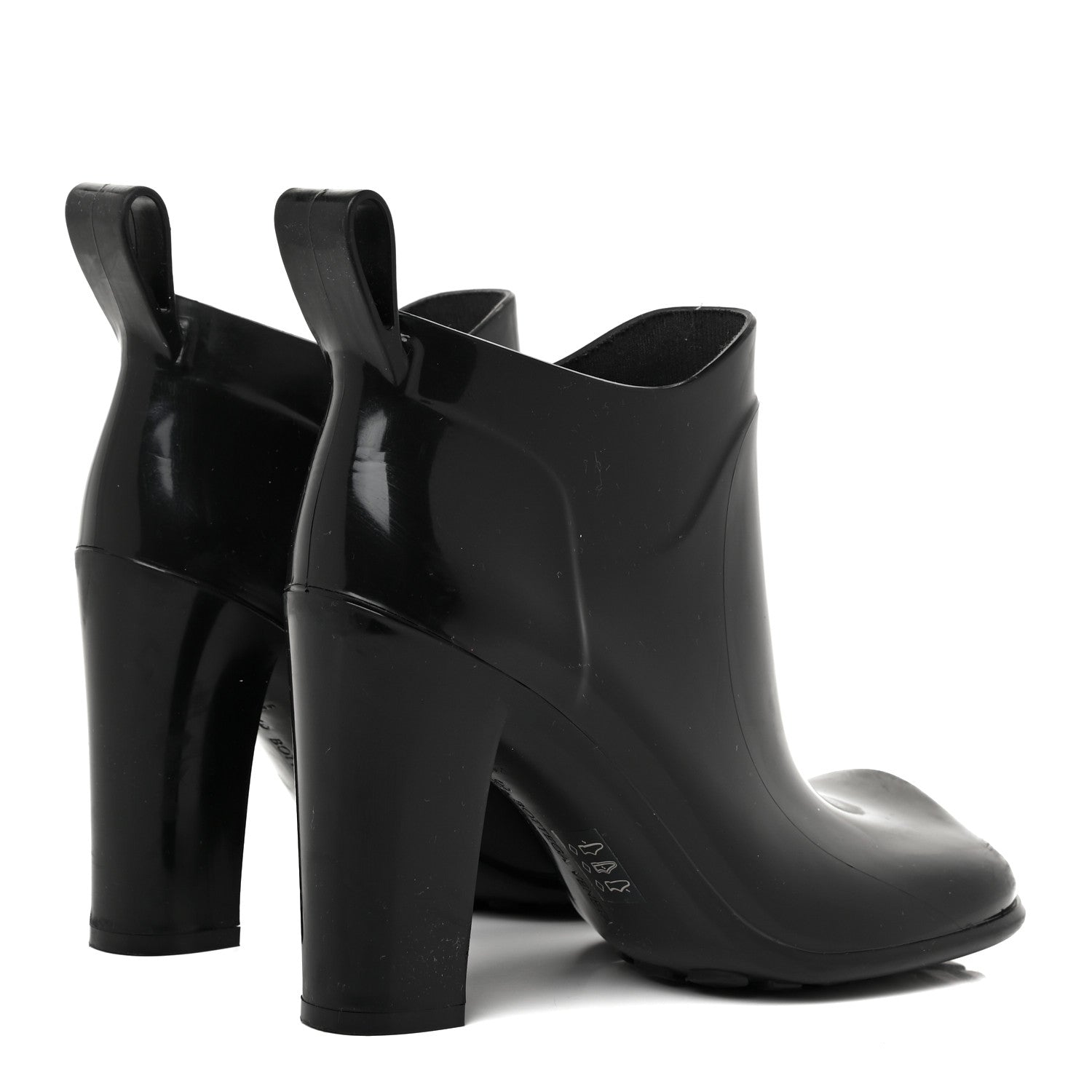 Bottega Veneta Rubber Shine Ankle Boots 38 Black 4 of 19