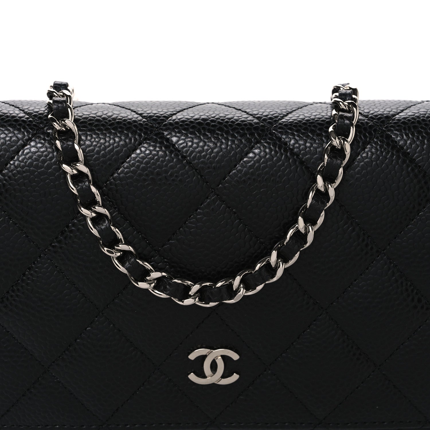 Chanel Caviar Quilted Wallet on Chain WOC Black 8 of 10