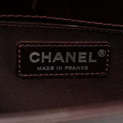 Chanel Shiny Goatskin Quilted Small Boy Top Handle Flap Burgundy 7 of 11