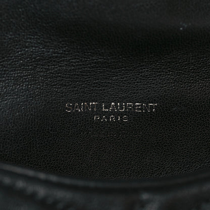 Saint Laurent Lambskin Monogram Loulou Puffer Pouch Clutch Black 6 of 11