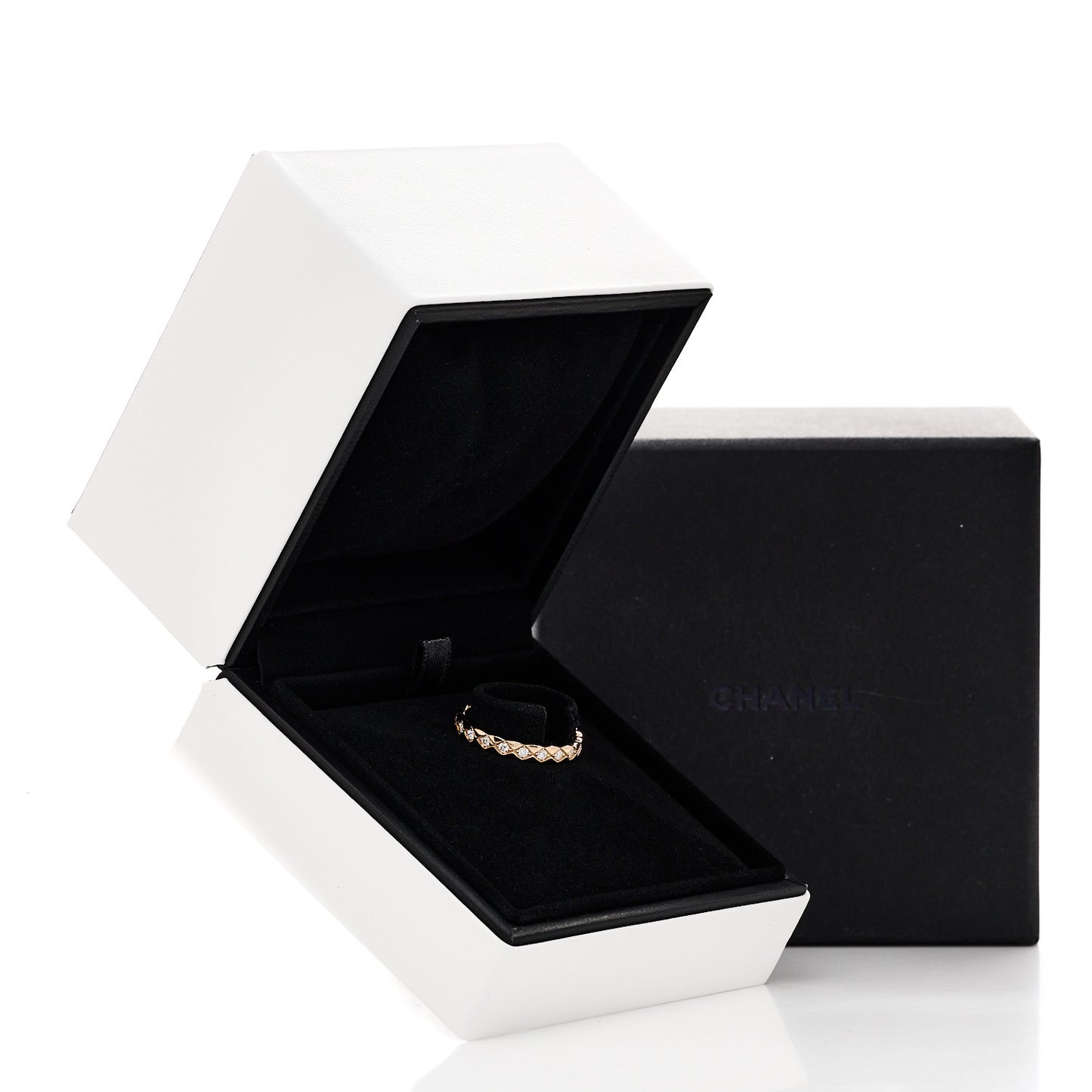 18K Beige Gold Diamond Mini Coco Crush Ring 60 9