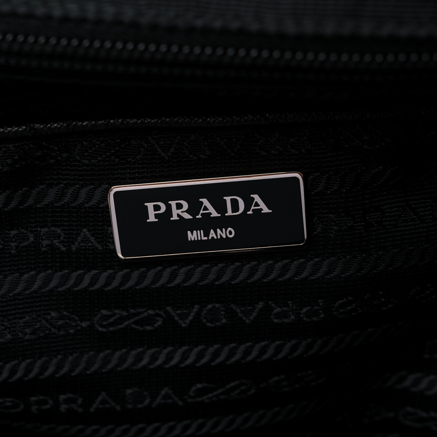 Tessuto Nylon Saffiano Medium Backpack Black